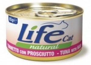 LIFE CAT TUNA with HAM - konservi kaķiem 6 x 85g